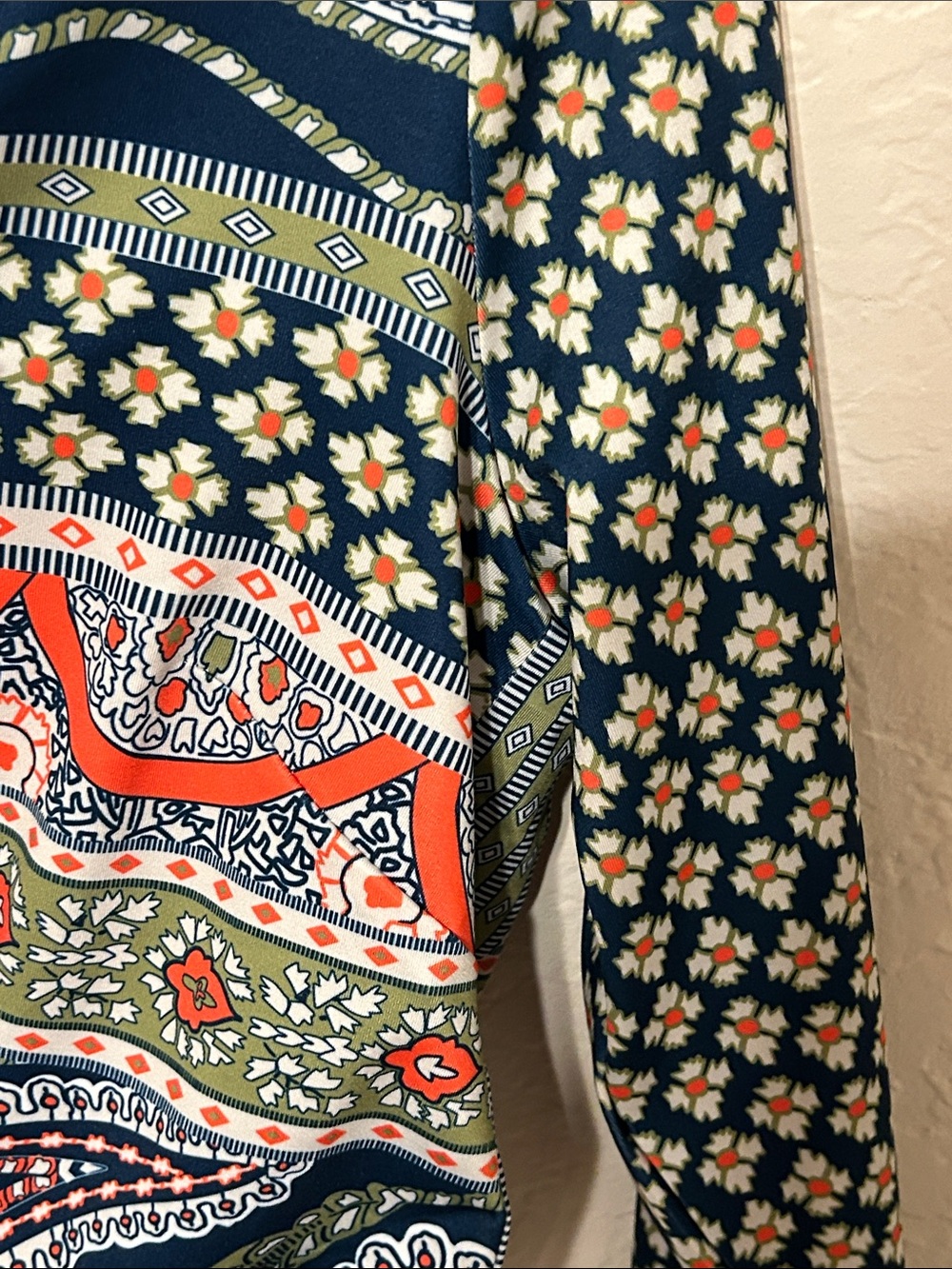 🎼Gretchen Scott Designs so sexy Navy, Coral, Green Paisley park Dress size M NEW - Picture 8 of 13